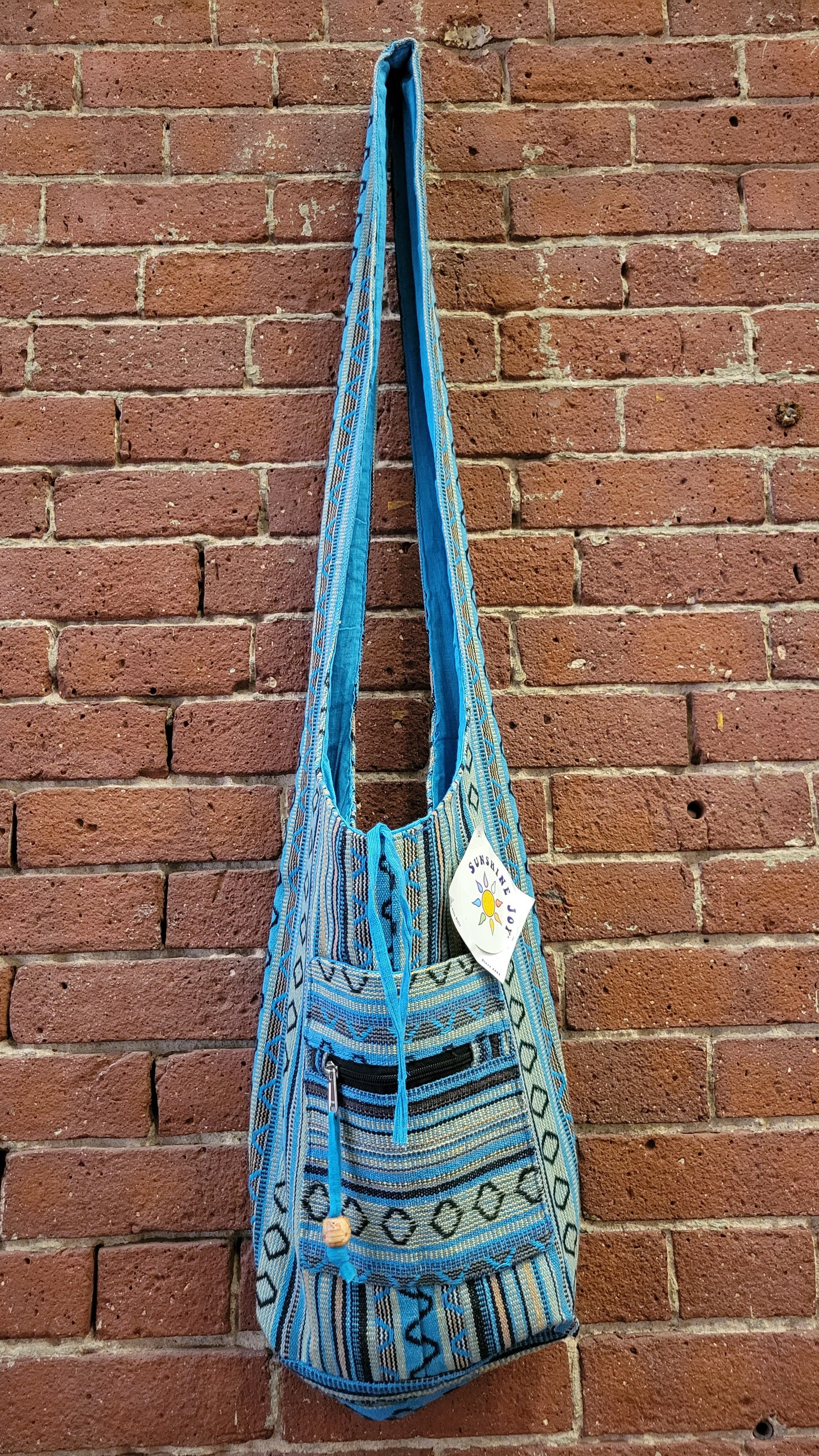 Woven Zip Top Hobo Shoulder Bags *turqoise 1*