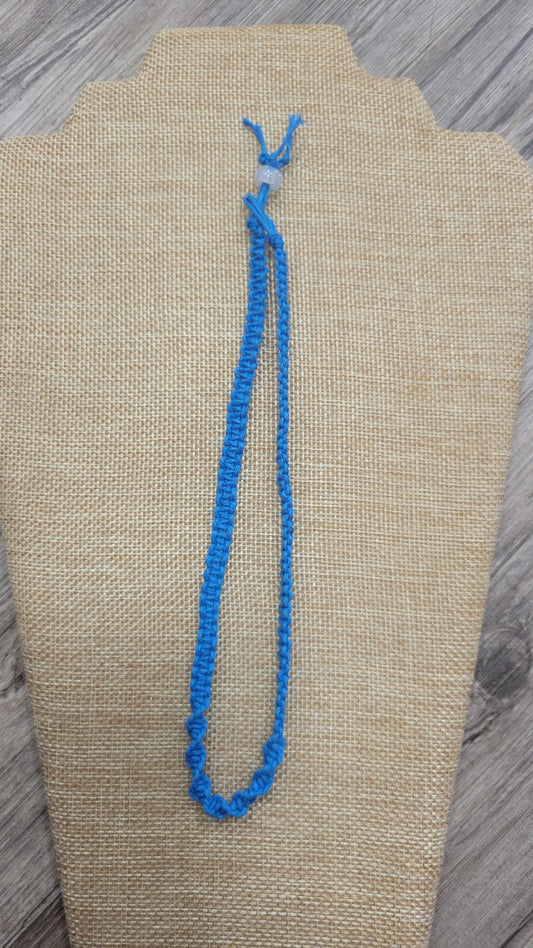 15.5 Inch Hemp Necklace/Choker *Blue*