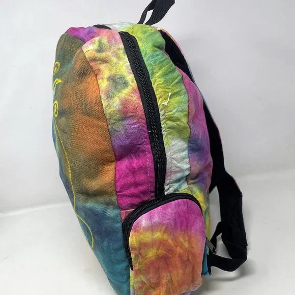 Threadheads tie dye flower power backpack.